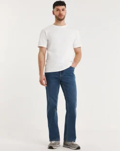 Jacamo Bootcut Fit Stretch Jeans Mid Wash