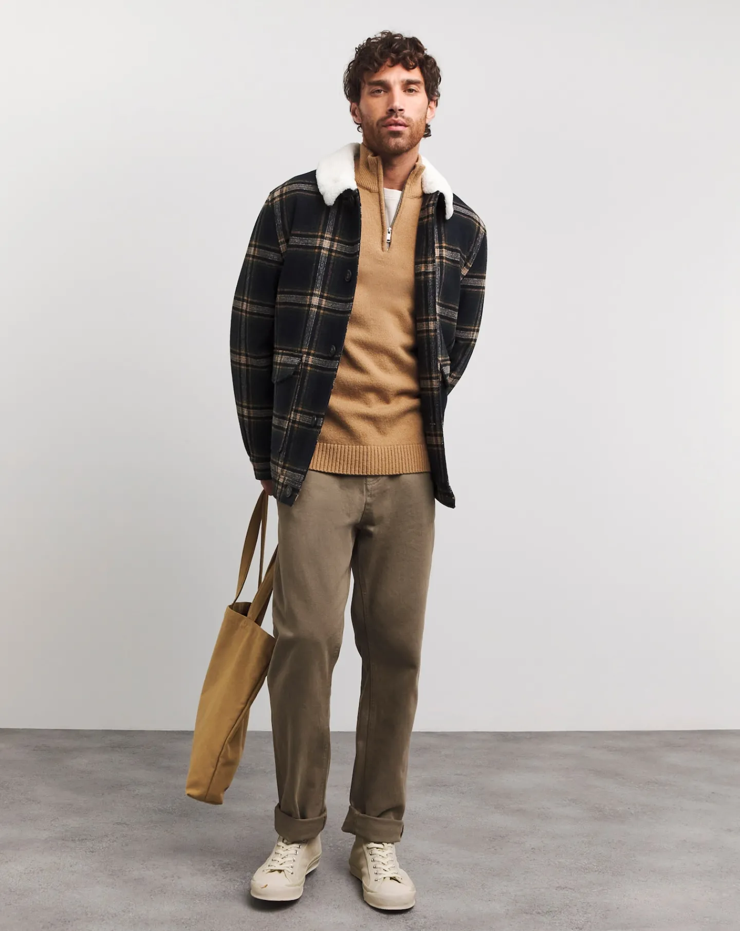 Jacamo Borg Collar Check Shacket