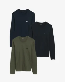 BOSS 3 Pack Long Sleeve Logo Lounge T-Shirt