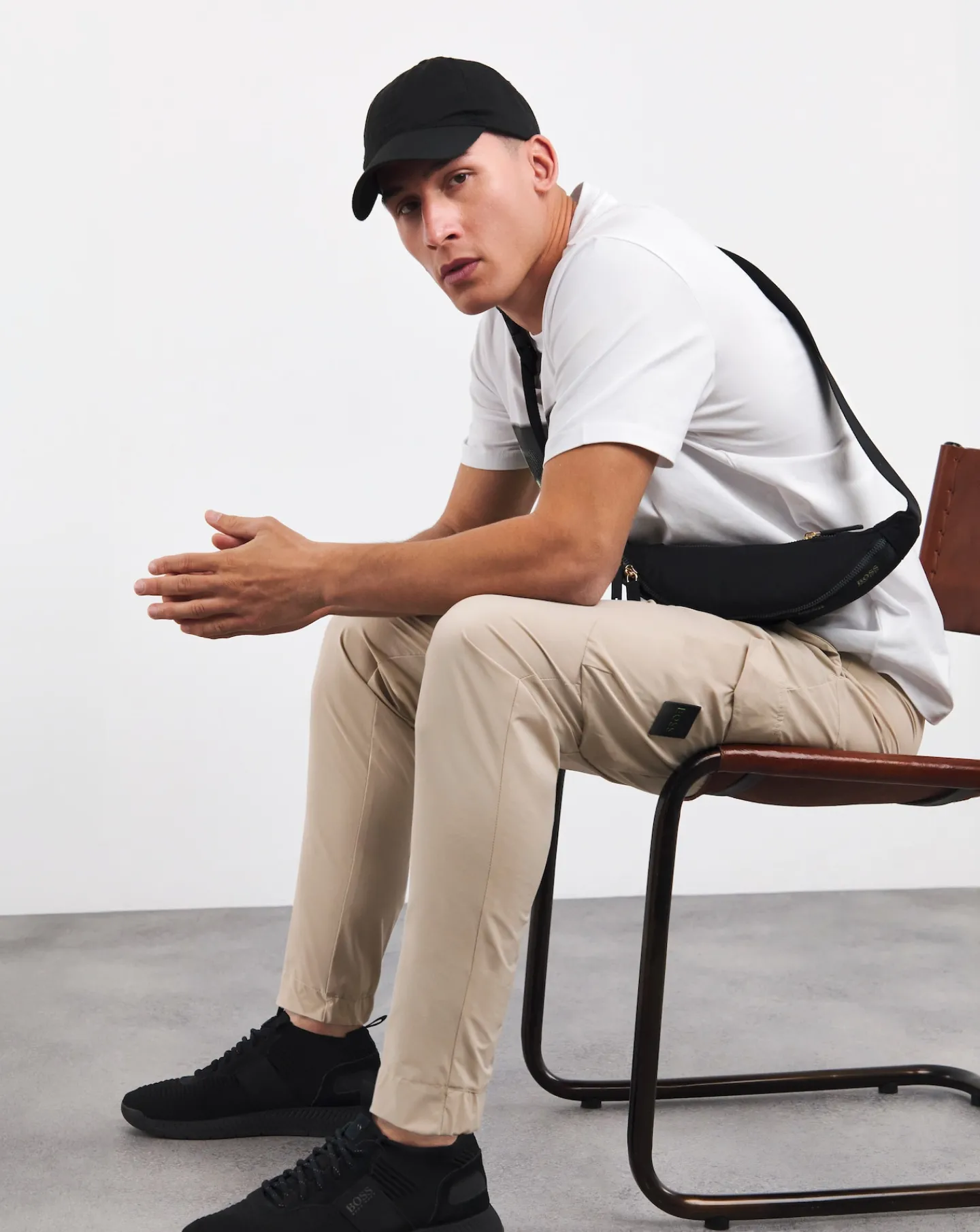 BOSS Beige Cargo Trouser