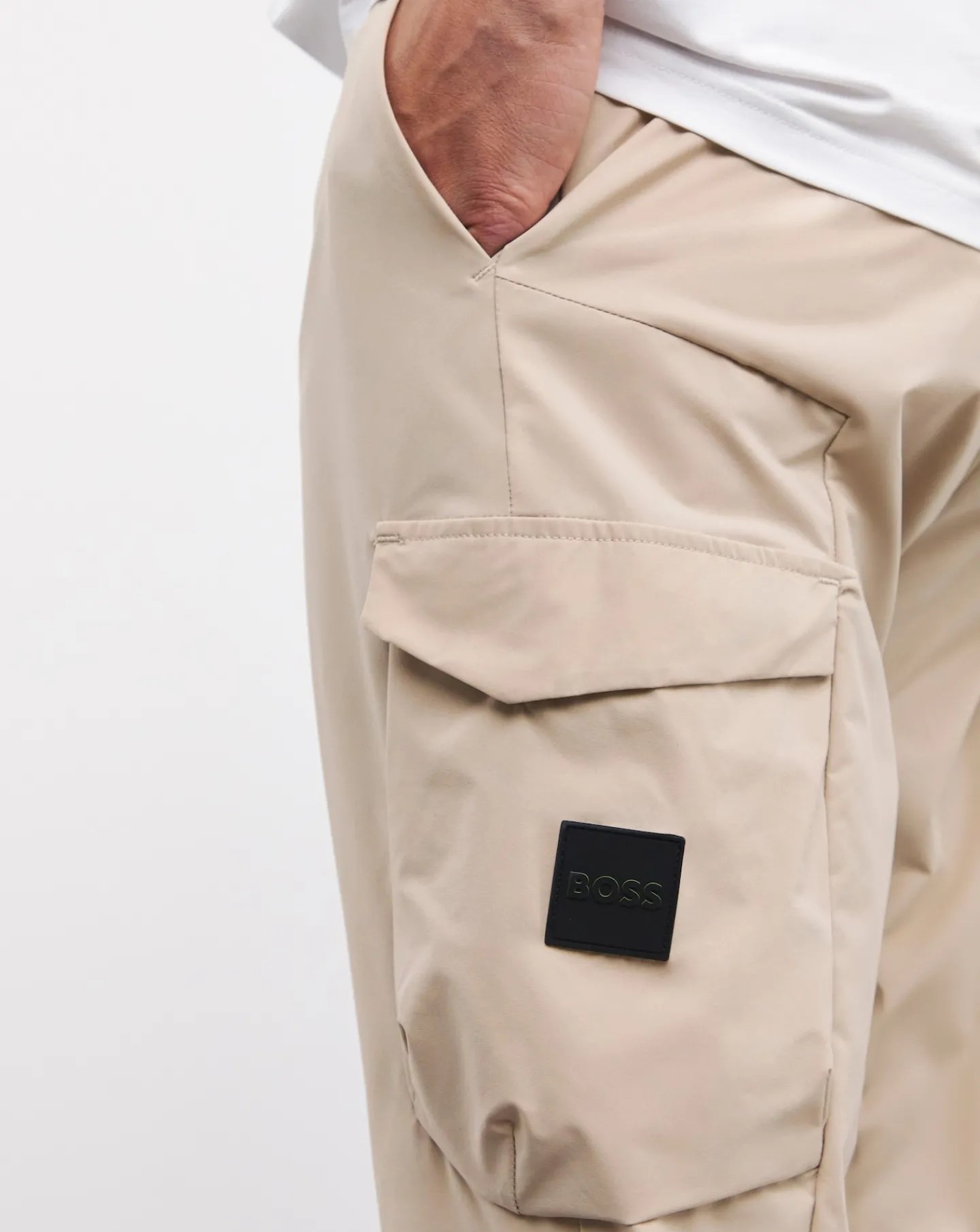 BOSS Beige Cargo Trouser