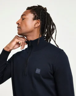 BOSS Classic Dark Blue 1/4 Zip Jumper