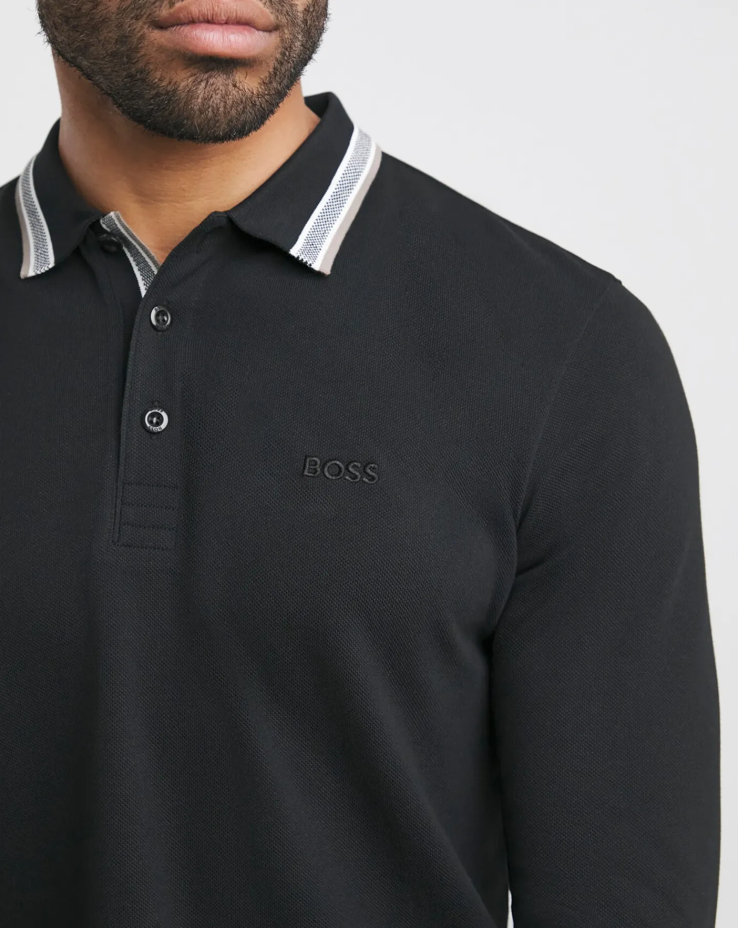 BOSS Classic Long Sleeve Plisy Polo