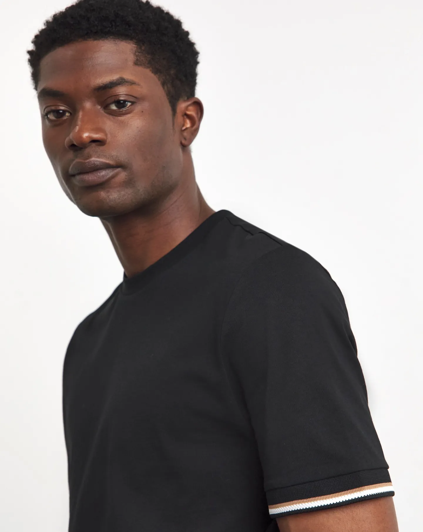 BOSS Contrast Cuff Short Sleeve T-Shirt
