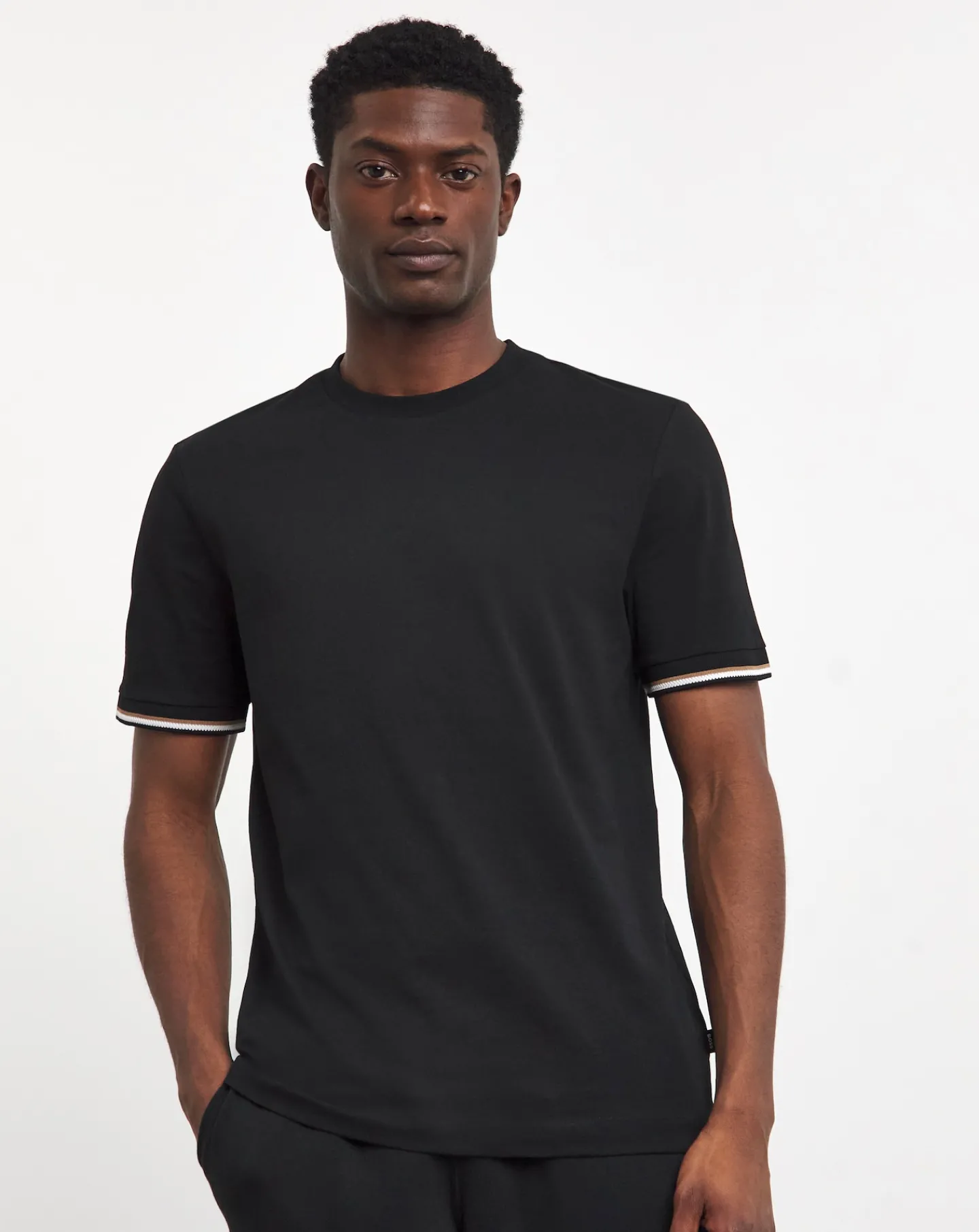 BOSS Contrast Cuff Short Sleeve T-Shirt