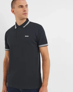 BOSS Dark Blue Classic Tipped Paddy Polo
