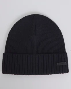 BOSS Dark Blue Logo Knitted Hat