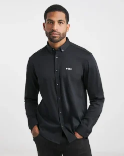 BOSS Dark Blue Long Sleeve Motion Shirt