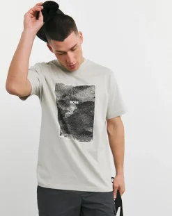 BOSS Graphic Print Beige T-shirt