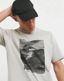 BOSS Graphic Print Beige T-shirt