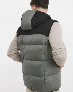 BOSS Grey Colourblock Hooded Gilet