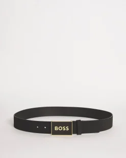 BOSS Leather Casual Plaque Belt