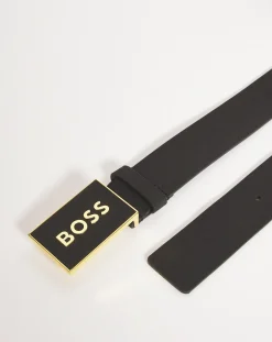 BOSS Leather Casual Plaque Belt