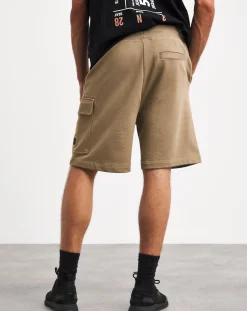 BOSS Light Beige Cargo Sweat Short