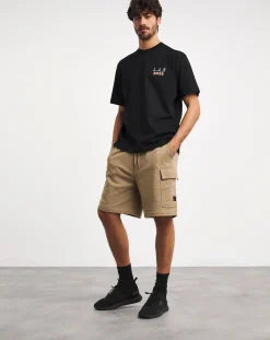 BOSS Light Beige Cargo Sweat Short