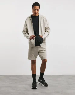BOSS Light Beige Classic Full Zip Hoodie