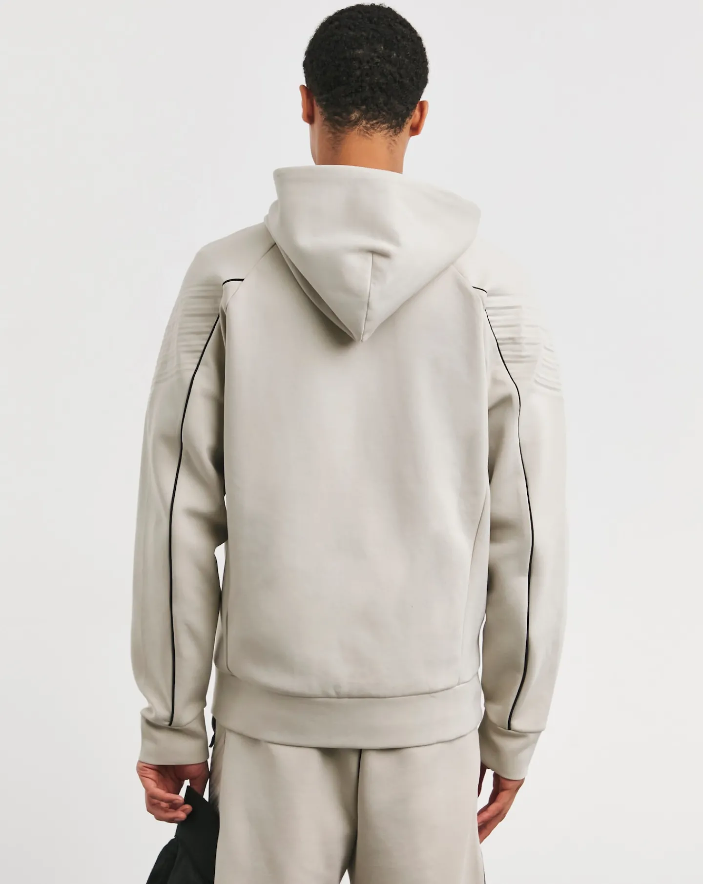 BOSS Light Beige Classic Full Zip Hoodie