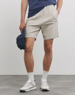 BOSS Light Beige Small Logo Sweat Shorts