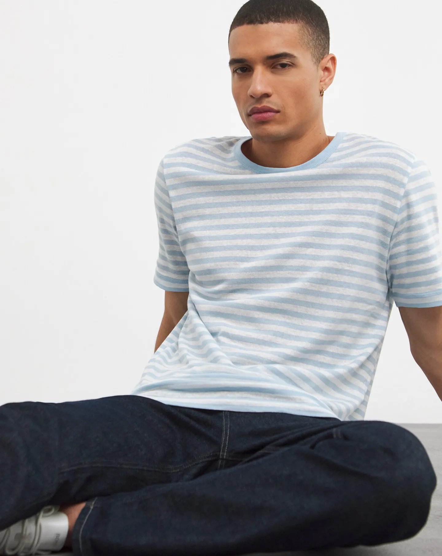 BOSS Linen Mix Crew Neck T-shirt