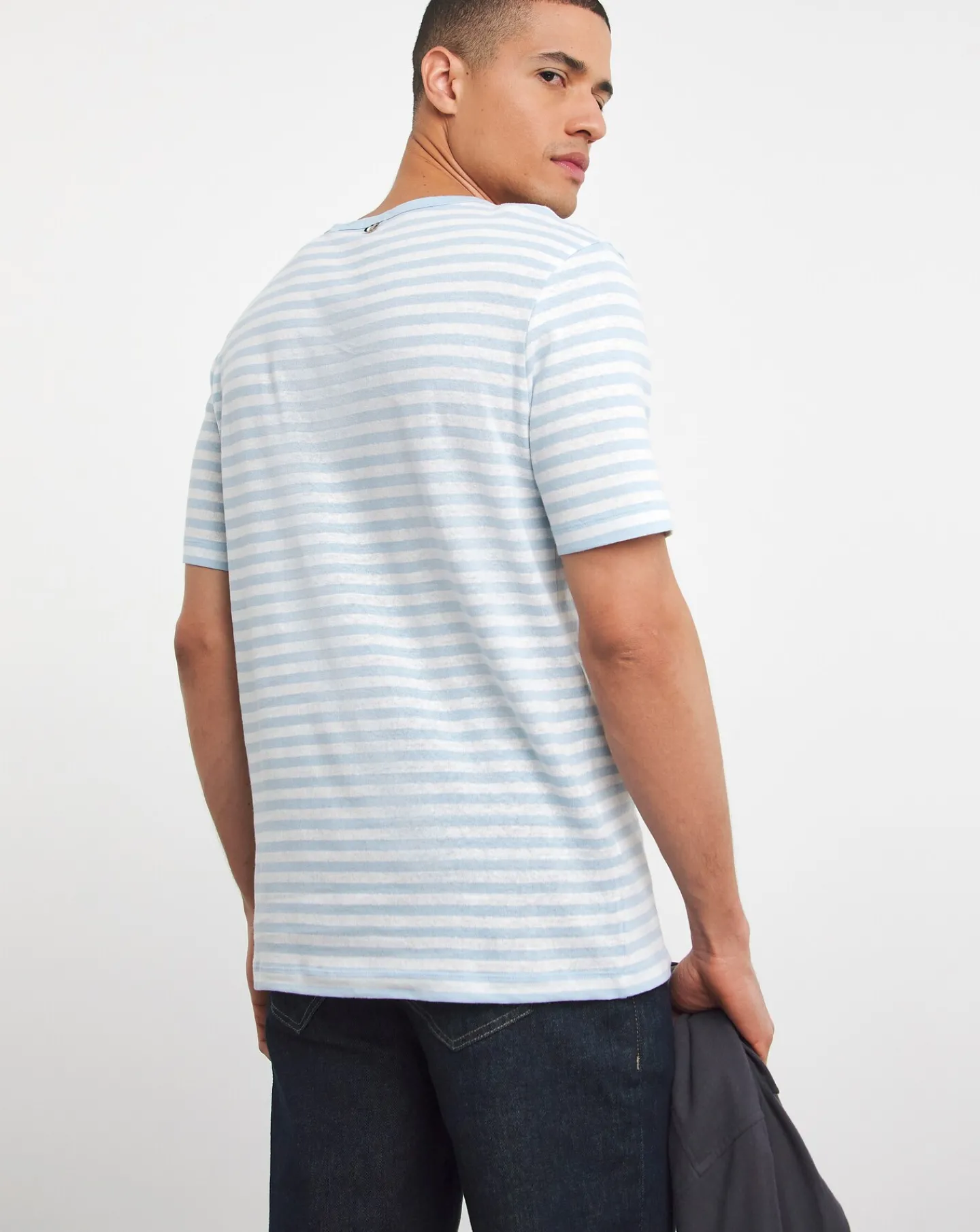 BOSS Linen Mix Crew Neck T-shirt