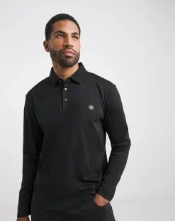 BOSS Long Sleeve Metal Badge Polo