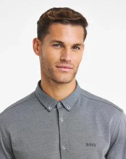 BOSS Long Sleeve Jersey Oxford Shirt