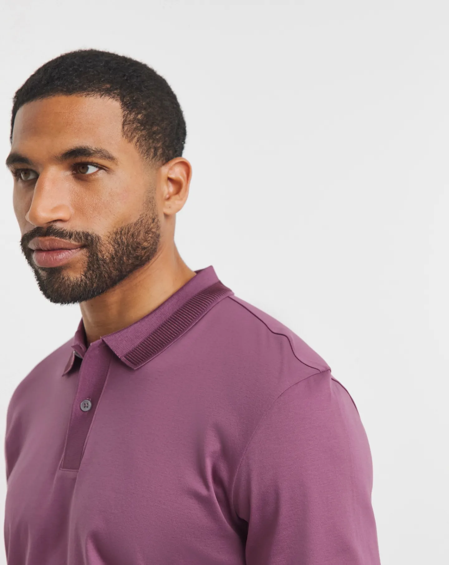 BOSS Long Sleeve Tipped Collar Polo