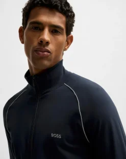 BOSS Mix & Match Logo Lounge Jacket in