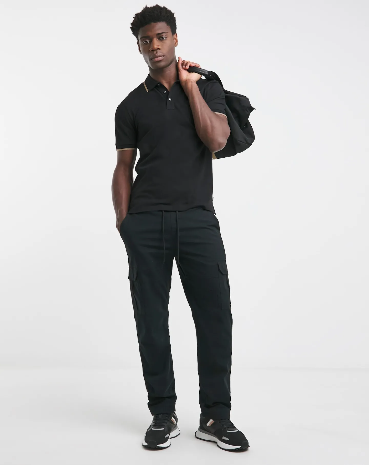 BOSS Short Sleeve Tipped Collar Polo