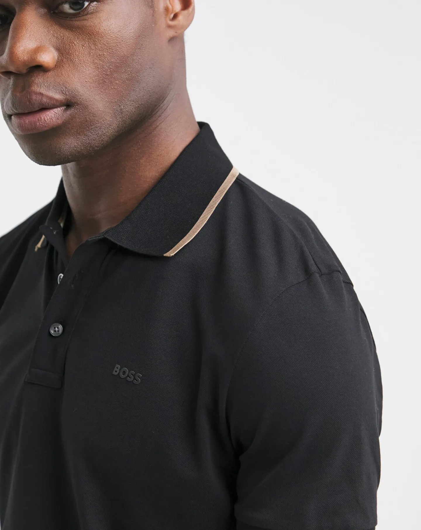 BOSS Short Sleeve Tipped Collar Polo