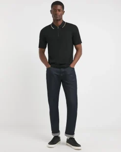 BOSS Short Sleeve Zip Neck Polo