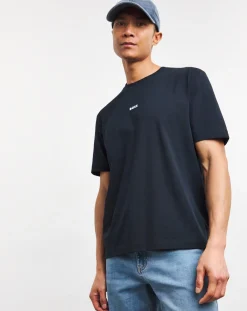 BOSS Short Sleeve Dark Blue Centre Logo T-Shirt