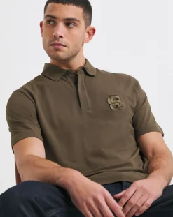 BOSS Short Sleeve Green BB Embroidered Polo