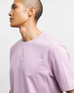 BOSS Short Sleeve Purple Centre Logo T-Shirt