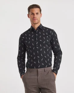 BOSS Slim Fit Printed Formal Shirt