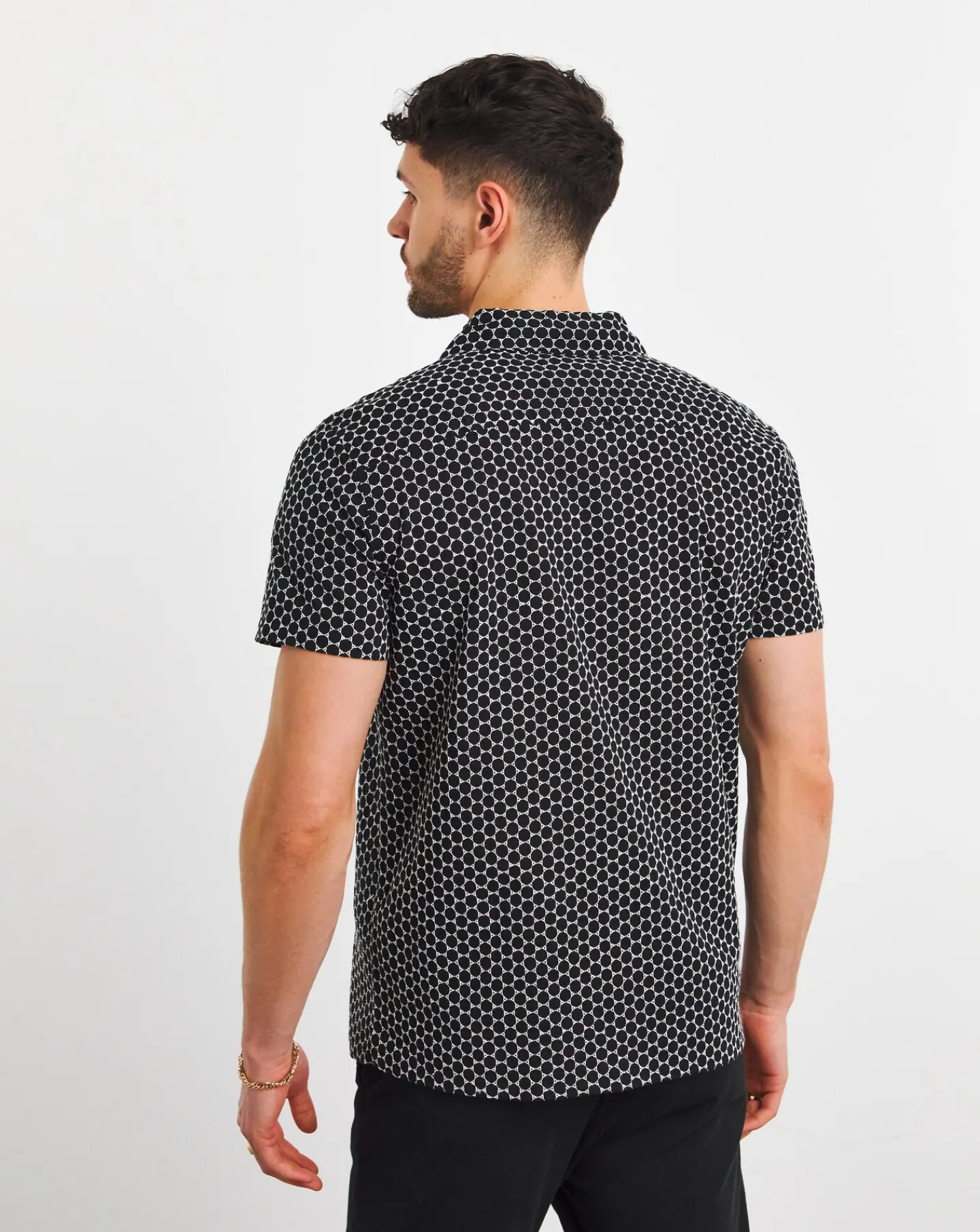 Jacamo Broderie Cuban Collar Shirt