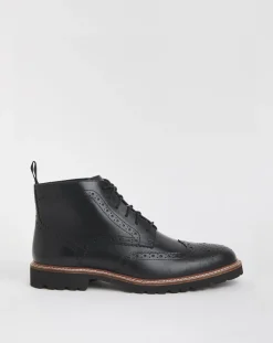 Jacamo Brogue Leather Lace Up Boot Wide