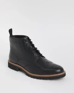 Jacamo Brogue Leather Lace Up Boot Wide