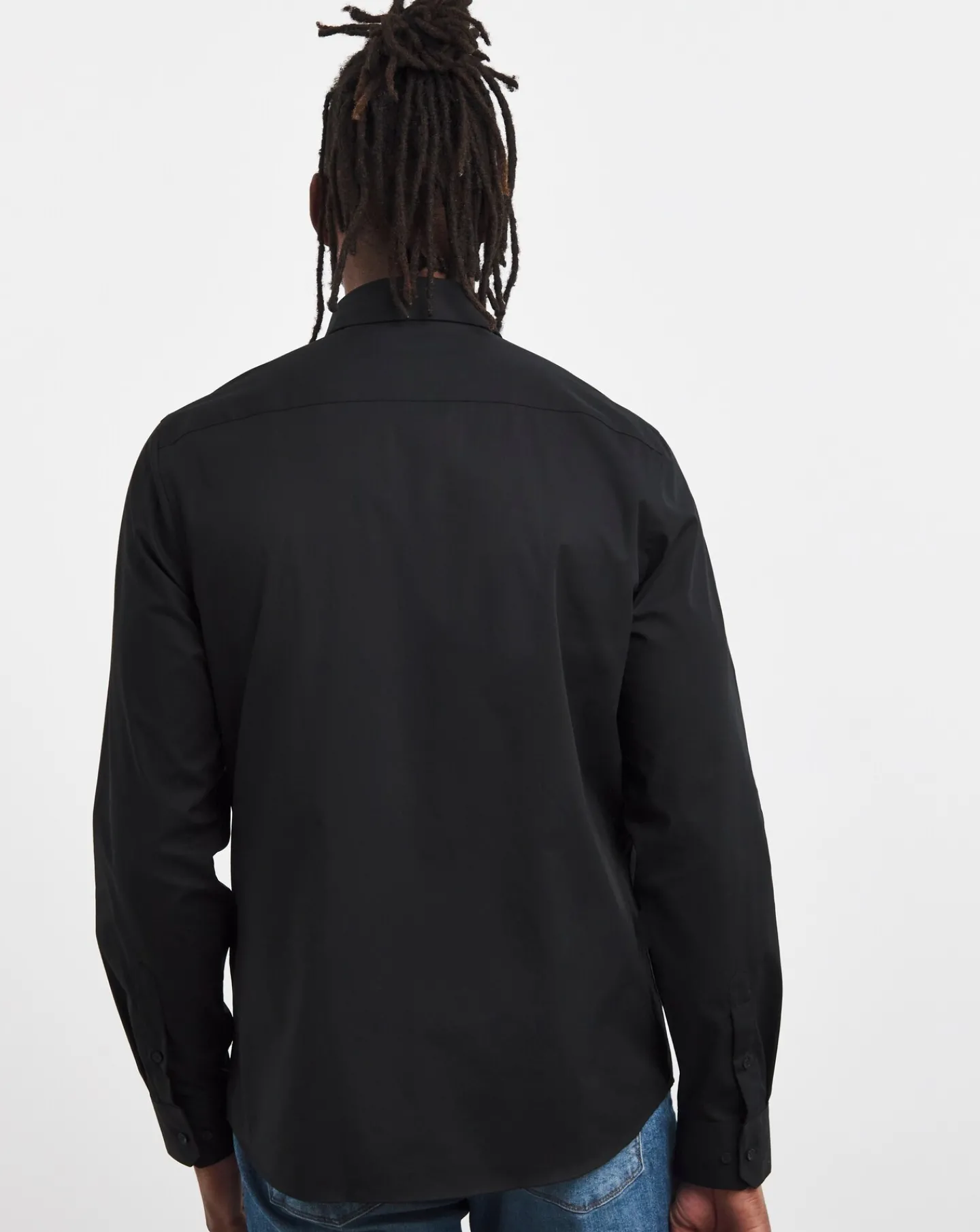 Calvin Klein Black Stretch Poplin Shirt