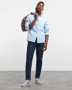 Calvin Klein Blue Stretch Poplin Shirt