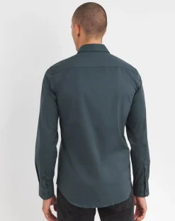Calvin Klein Classic Poplin Stretch Shirt Navy