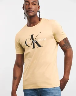 Calvin Klein Jeans Large Logo Pale Khaki T-shirt