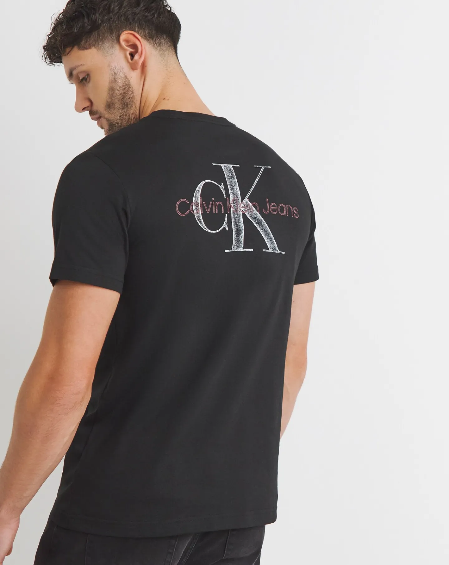 Calvin Klein Jeans Textured Back Graphic Monologo T-Shirt