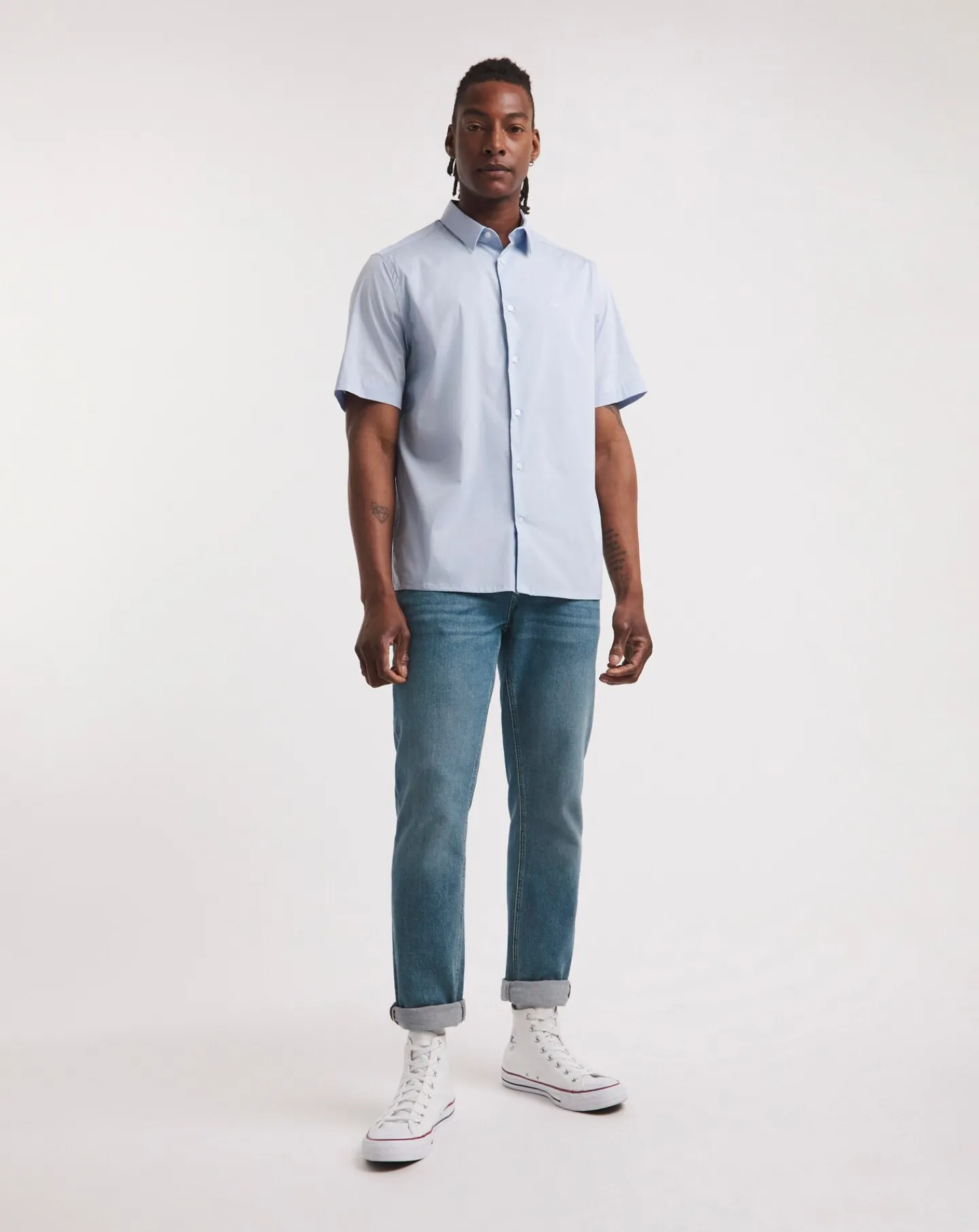 Calvin Klein Light Blue Stretch Shirt