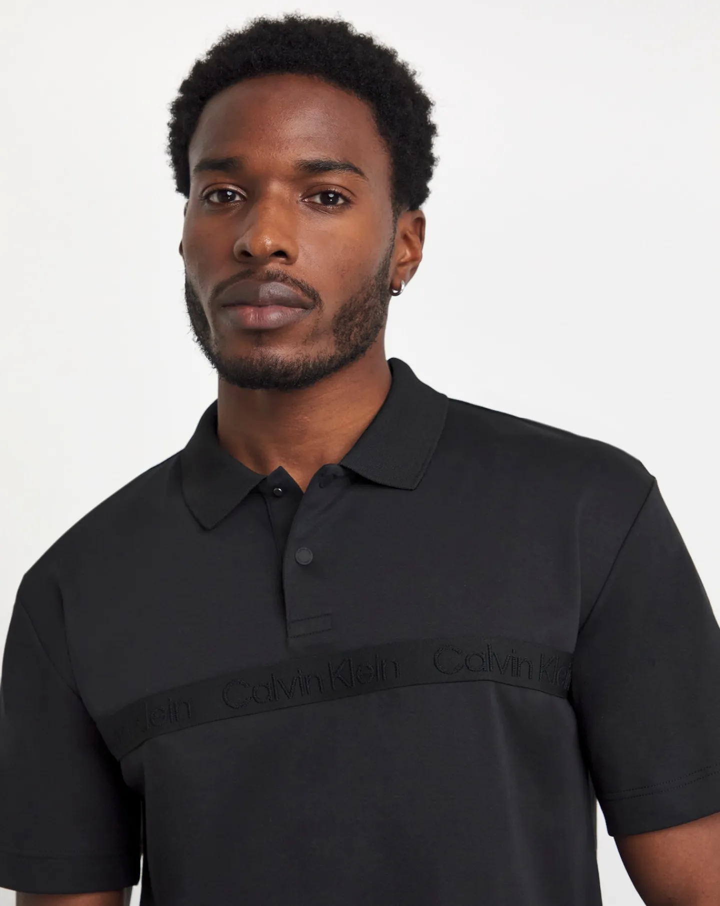 Calvin Klein Logo Taped Polo Shirt