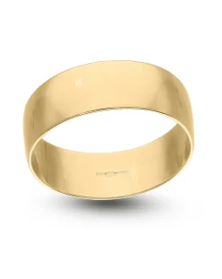 Jacamo 9Carat Yellow Gold Polished D Shape 6MM Wedding Ring