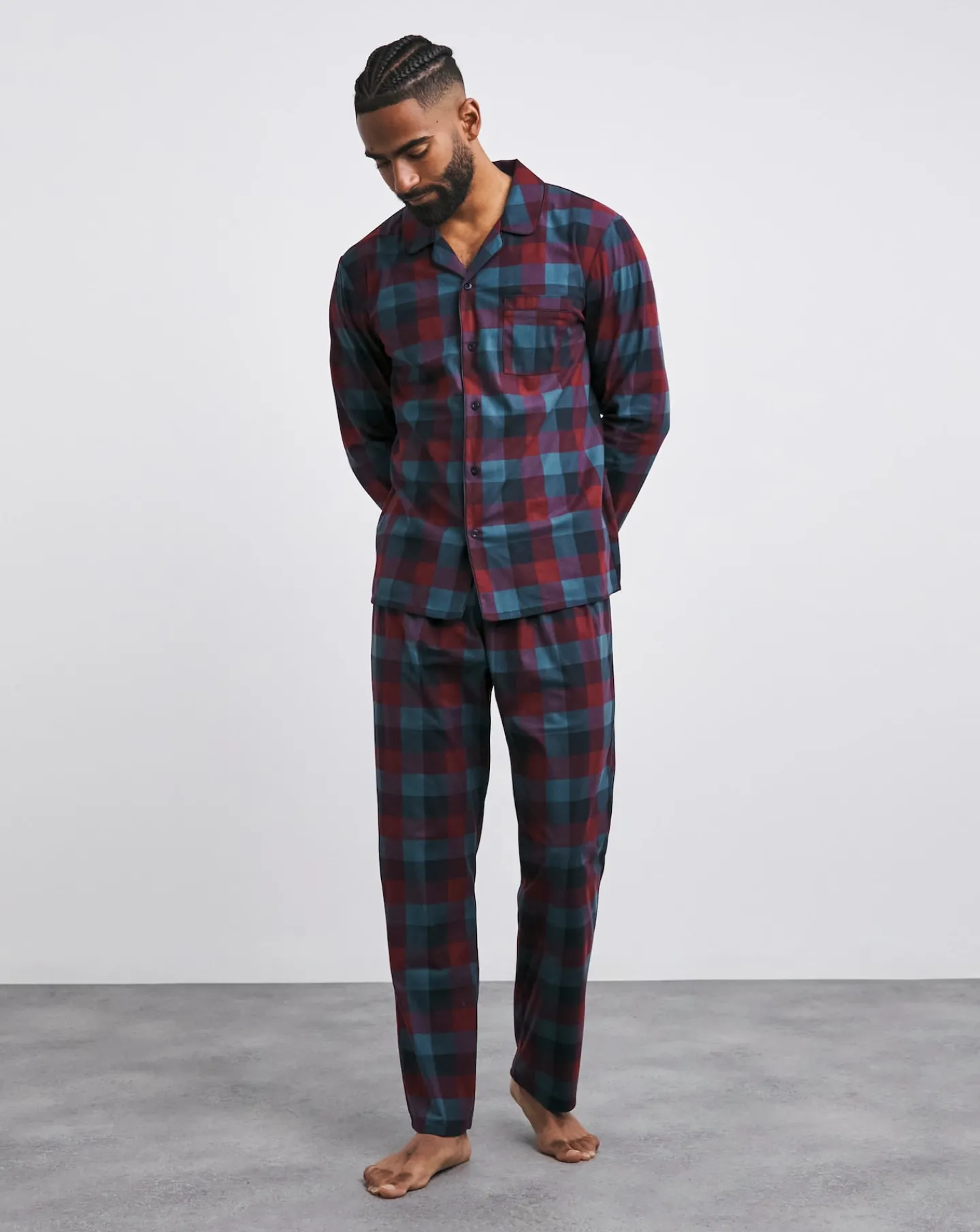 Jacamo Check Fleece Pyjama Set