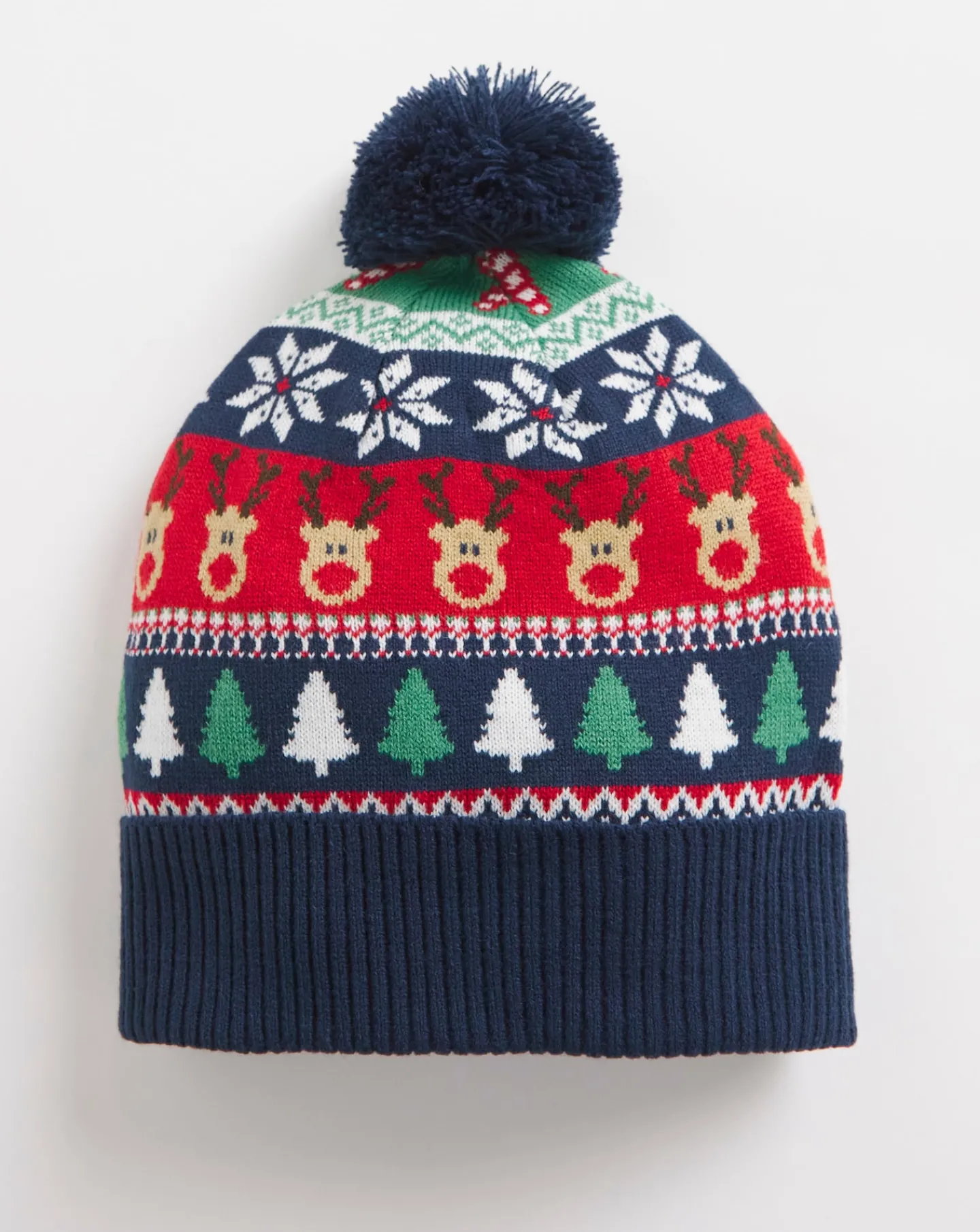 Jacamo Christmas Fairisle Bobble Hat