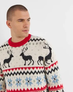 Jacamo Christmas Fairisle Relaxed Fit Jumper