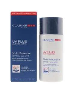 Clarins Men UV Plus Anti-Pollution Multi-Protection SPF 50 Day Cream 50ml